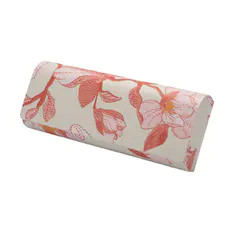 Pink Embroidered Floral Magnetic Eyeglass Case
