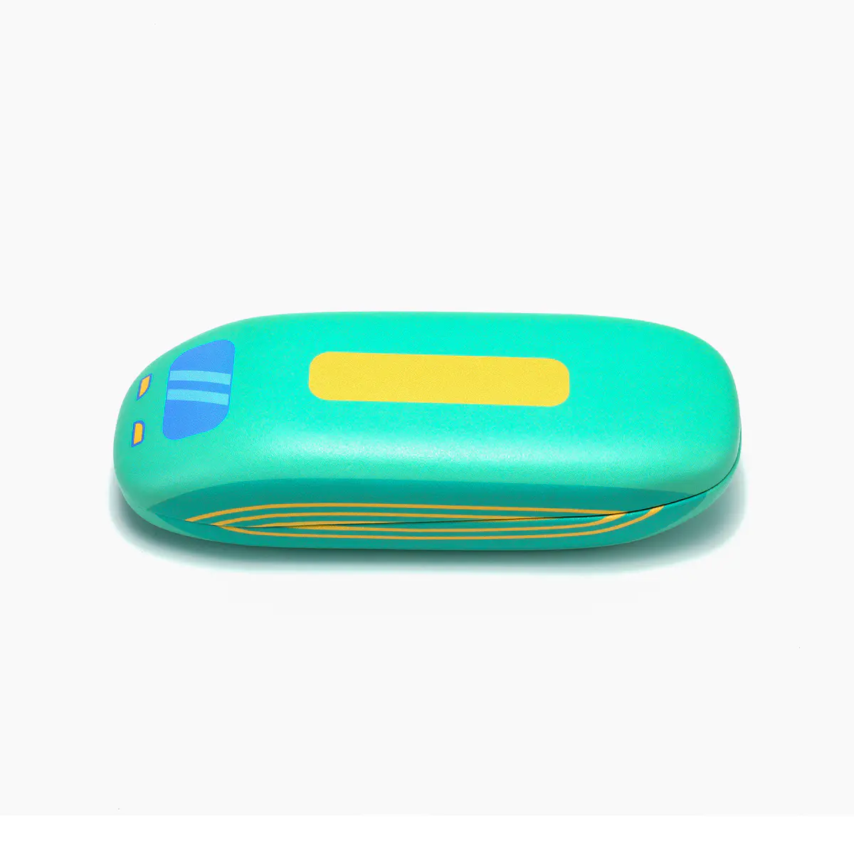 Green Cartoon Train PU Glasses Case