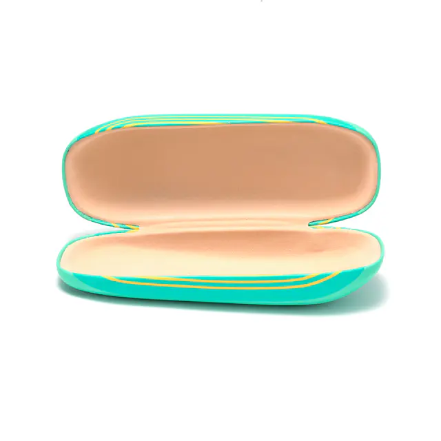 Green Cartoon Train PU Glasses Case