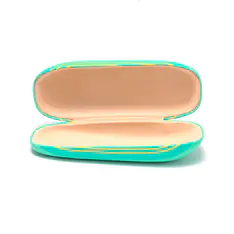 Green Cartoon Train PU Glasses Case