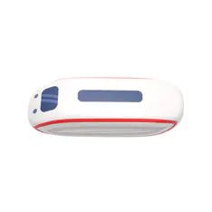 White Cartoon Train PU Glasses Case
