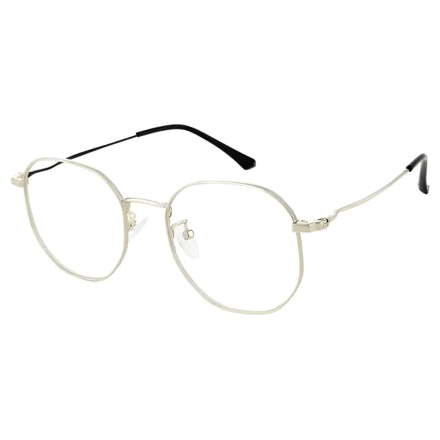 Geometric Silver Eyeglasses