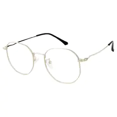 Geometric Silver Eyeglasses