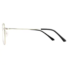 Geometric Silver Eyeglasses