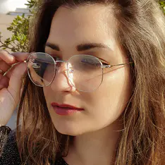 Geometric Silver Eyeglasses