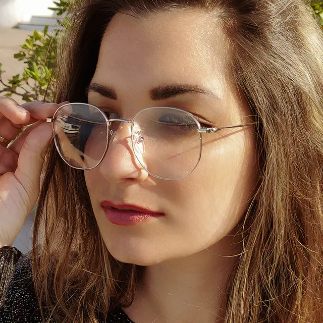 Geometric Silver Eyeglasses