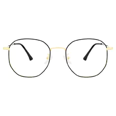 Geometric Gold Eyeglasses