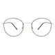 Oval Black Silver Eyeglasses