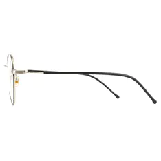 Round Black Silver Eyeglasses