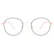 Oval Black/Gold Eyeglasses
