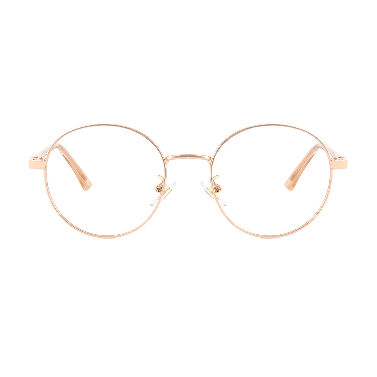 Round Rose Gold Eyeglasses