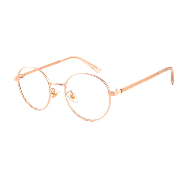 Round Rose Gold Eyeglasses