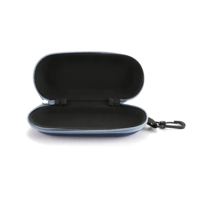 Gray Denim EVA Zipper Glasses Case