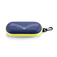 Yellow Denim EVA Zipper Glasses Case