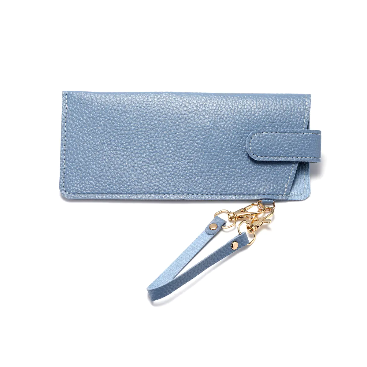 Blue Leather Glasses Pouch