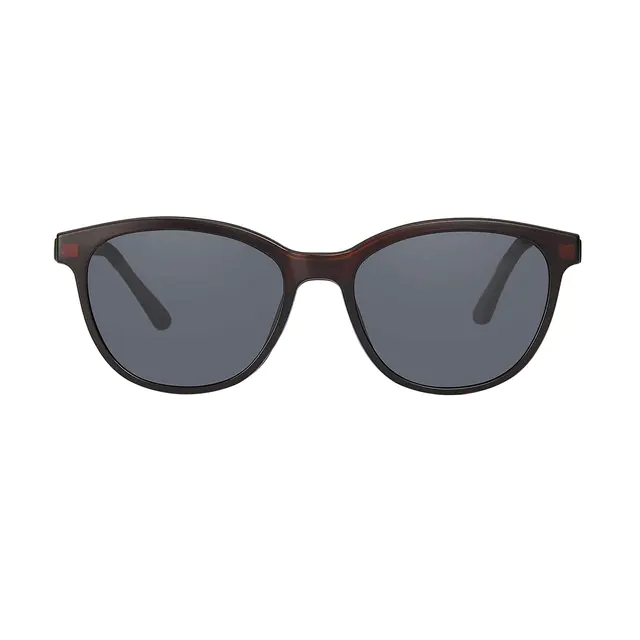 Cat-eye Brown Clip-On Sunglasses