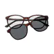 Cat-eye Brown Clip-On Sunglasses