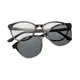 Cat-eye Gray Clip-On Sunglasses