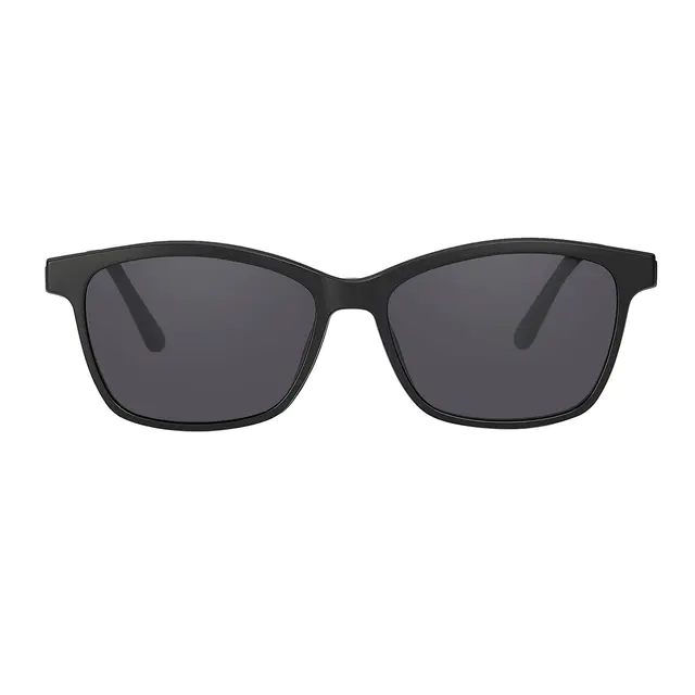 Rectangle Black Clip-On Sunglasses