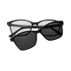 Rectangle Black Clip-On Sunglasses
