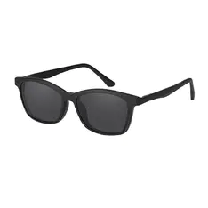 Rectangle Black Clip-On Sunglasses