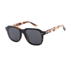 Square Tortoiseshell Clip-On Sunglasses