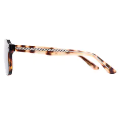 Square Tortoiseshell Clip-On Sunglasses