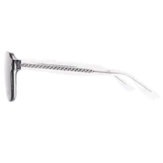 Square Black/Clear Clip-On Sunglasses
