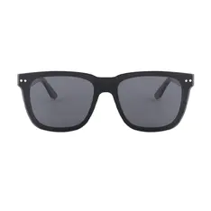 Square Black Clip-On Sunglasses