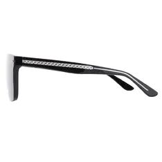 Square Black Clip-On Sunglasses