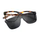 Square Tortoiseshell Clip-On Sunglasses