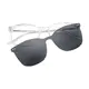 Square Clear Clip-On Sunglasses