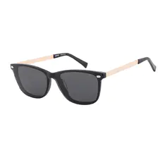 Square Black Clip-On Sunglasses