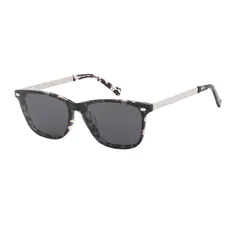 Square Ivory Clip-On Tortoiseshell Sunglasses