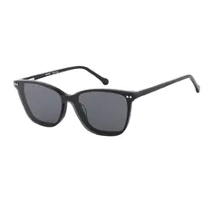 Cat-eye Black Clip-On Sunglasses