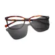 Cat-eye Reddish Tortoiseshell Clip-On Sunglasses