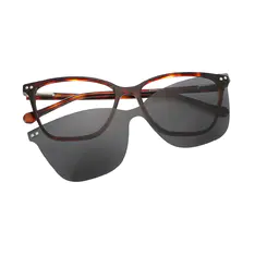 Cat-eye Tortoiseshell Clip-On Sunglasses