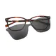Cat-eye Tortoiseshell Clip-On Sunglasses