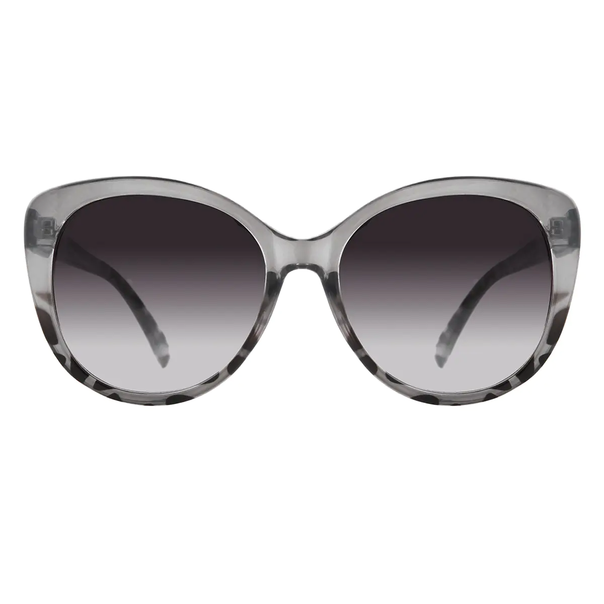 Square Transparent Gray Sunglasses