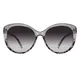 Square Transparent Gray Sunglasses