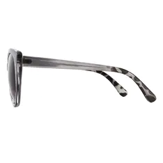 Square Transparent Gray Sunglasses