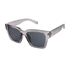 Geometric Transparent Gray Sunglasses