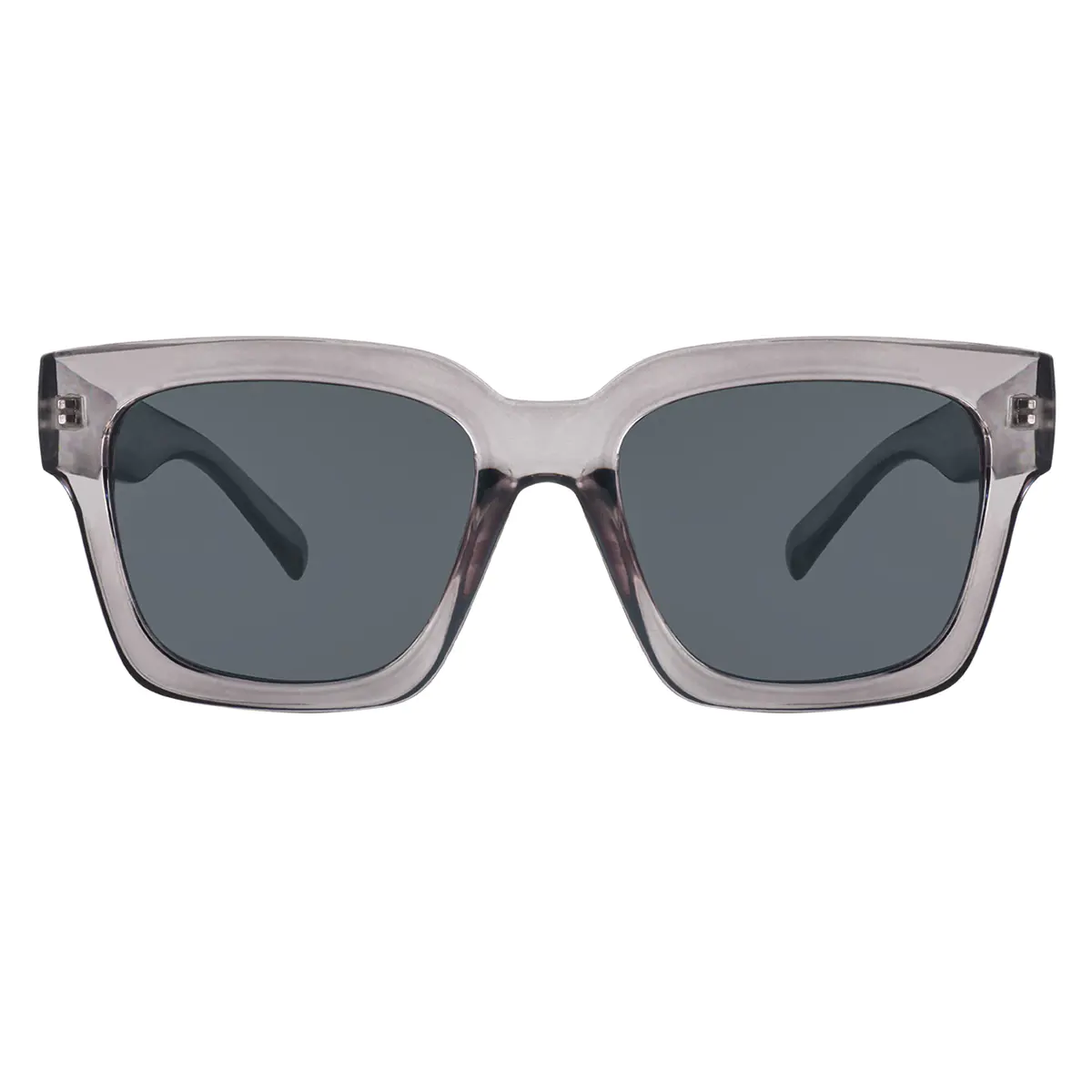Geometric Transparent Gray Sunglasses
