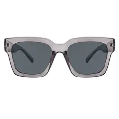 Geometric Transparent Gray Sunglasses