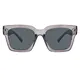 Geometric Transparent Gray Sunglasses
