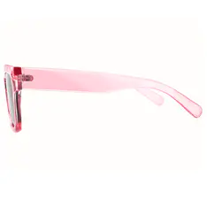 Geometric Transparent Pink Sunglasses