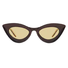 Cat-eye Transparent Brown Sunglasses