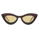 Cat-eye Transparent Brown Sunglasses