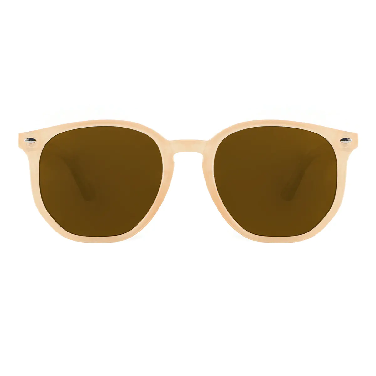 Square Light Brown Sunglasses