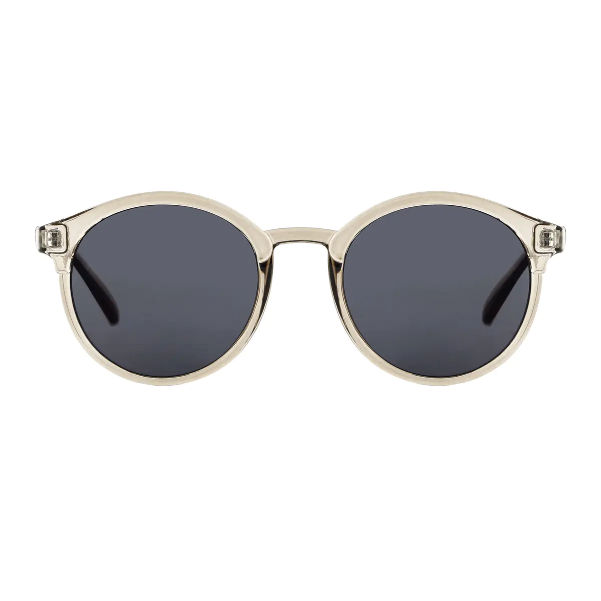 Round Transparent Amber Sunglasses